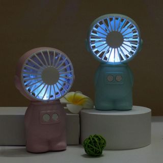 Homee.cok Quạt Cầm Tay Tích Điện Mini Phi Hành Gia - Gió Mạnh, Pin Lâu, Sạc USB, Quạt Mini Để Bàn
