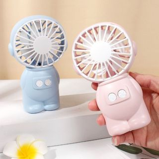 Homee.cok Quạt Cầm Tay Tích Điện Mini Phi Hành Gia - Gió Mạnh, Pin Lâu, Sạc USB, Quạt Mini Để Bàn