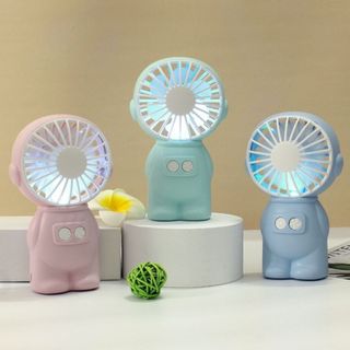 Homee.cok Quạt Cầm Tay Tích Điện Mini Phi Hành Gia - Gió Mạnh, Pin Lâu, Sạc USB, Quạt Mini Để Bàn
