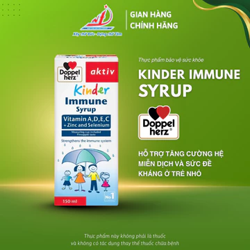 Siro Tăng Đề Kháng Cho Bé Doppelherz Kinder Immune Syrup Tăng Miễn Dịch Phòng Ngừa Ốm Vặt Cho Bé