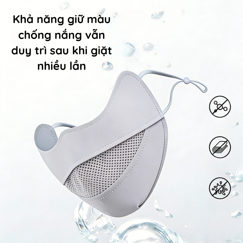 Khẩu Trang 3D Lụa Băng Chống Nắng UV TORO Mặt Nạ Thoáng Khí Siêu Mát, Mỏng Nhẹ Mùa Hè