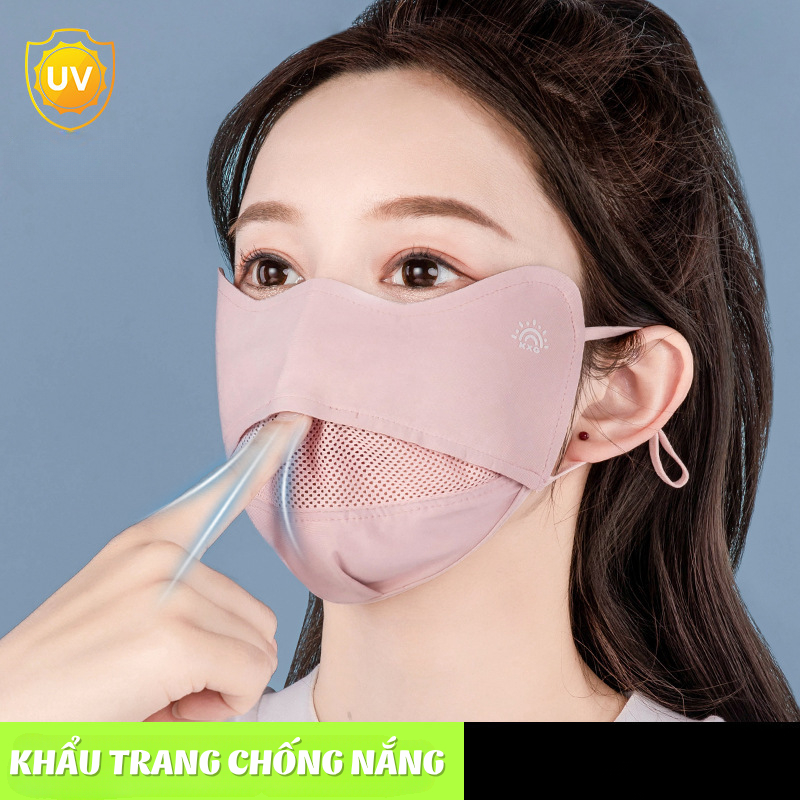 Khẩu Trang 3D Lụa Băng Chống Nắng UV TORO Mặt Nạ Thoáng Khí Siêu Mát, Mỏng Nhẹ Mùa Hè