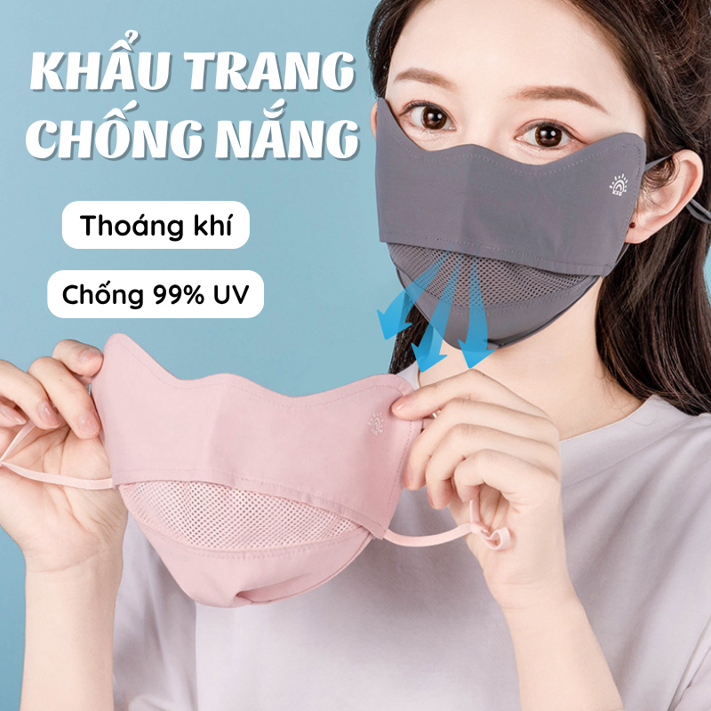 Khẩu Trang 3D Lụa Băng Chống Nắng UV TORO Mặt Nạ Thoáng Khí Siêu Mát, Mỏng Nhẹ Mùa Hè