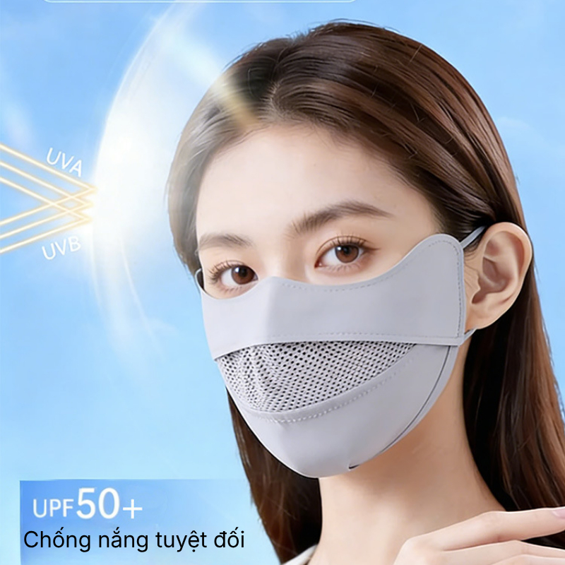 Khẩu Trang 3D Lụa Băng Chống Nắng UV TORO Mặt Nạ Thoáng Khí Siêu Mát, Mỏng Nhẹ Mùa Hè