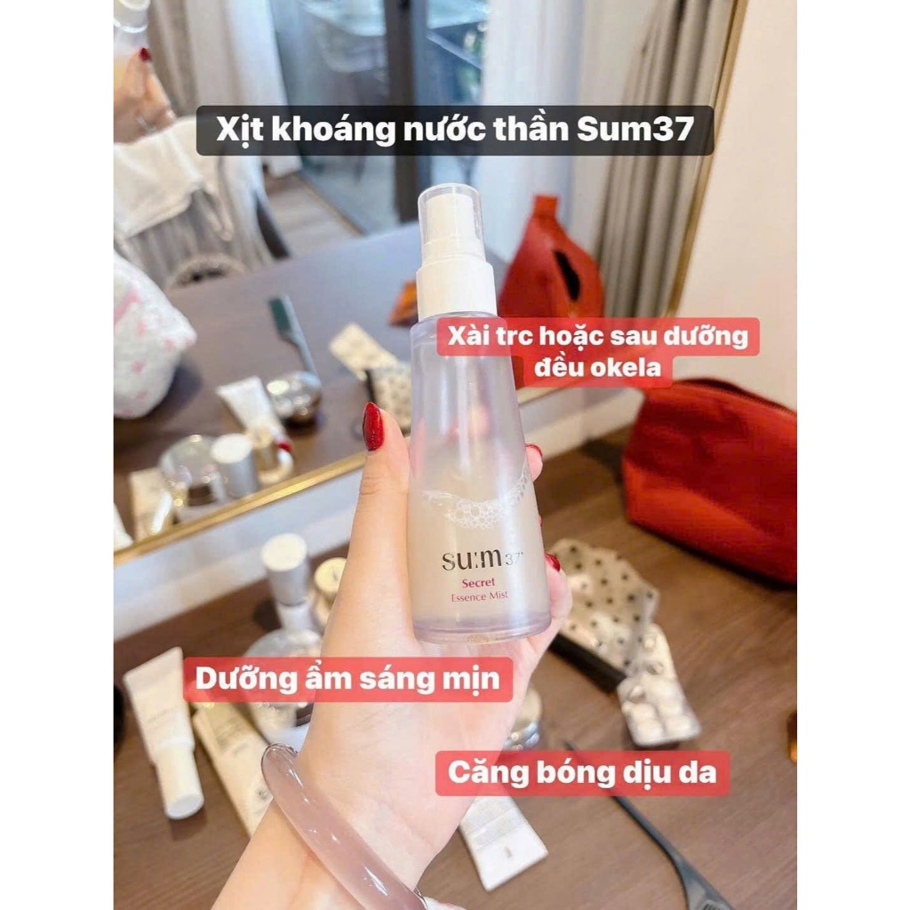 Nước Thần Sum37 - Secret Essence Mist, Dạng Xịt 60ml, Nội Địa Hàn Fullbox - Dưỡng Ẩm Phục Hồi Da