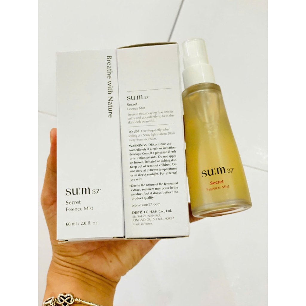 Nước Thần Sum37 - Secret Essence Mist, Dạng Xịt 60ml, Nội Địa Hàn Fullbox - Dưỡng Ẩm Phục Hồi Da