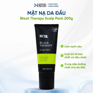 Mặt Nạ Da Đầu Ha'sol Black Therapy Scalp Pack – Tẩy Tế Bào Chết & Nuôi Dưỡng Nang Tóc Khoẻ Mạnh 200g
