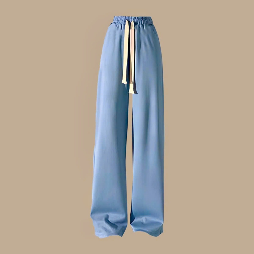 Quần jeans suông giấy có dây rút cho bé gái size đại BEESHOP KM0004