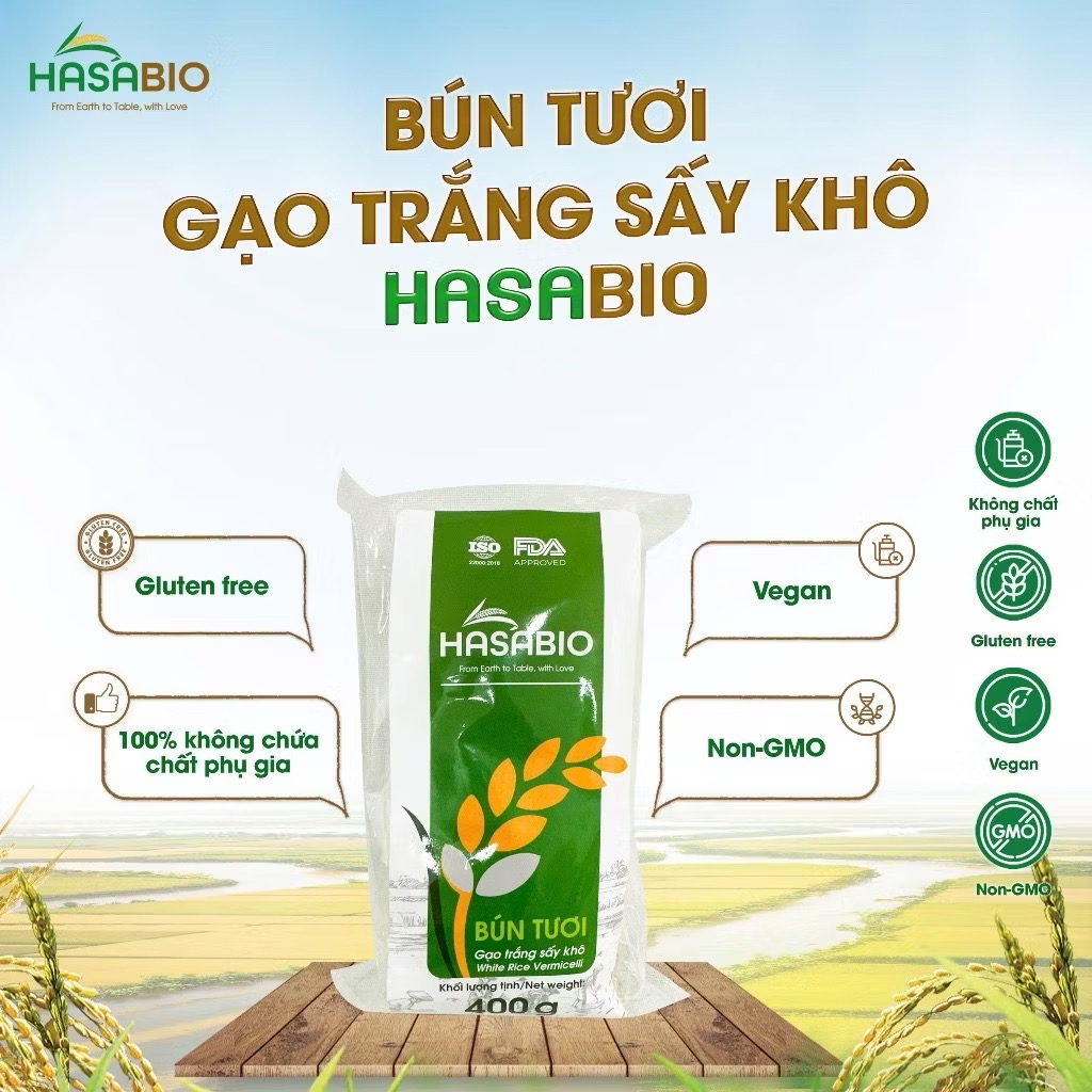 Bún, phở Hoa Nắng, Hasabio hữu cơ cho bé ăn dặm và cả gia đình.