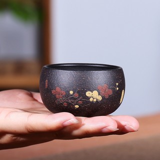 Chén Trà Tử Sa Hoa Mận – Chén Tử Sa Đất Sét Tím Nghi Hưng Thủ Công, Chén Trà Nhỏ 50ml Thưởng Trà Cao Cấp
