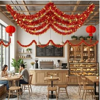 Dây Kim Tuyến Sao Vàng Trang Trí 30/4 2/9 Dài 2 Mét - Dây Treo Decor Quán Cafe Siêu Thị Sự Kiện Mừng Ngày Thống Nhất Cao