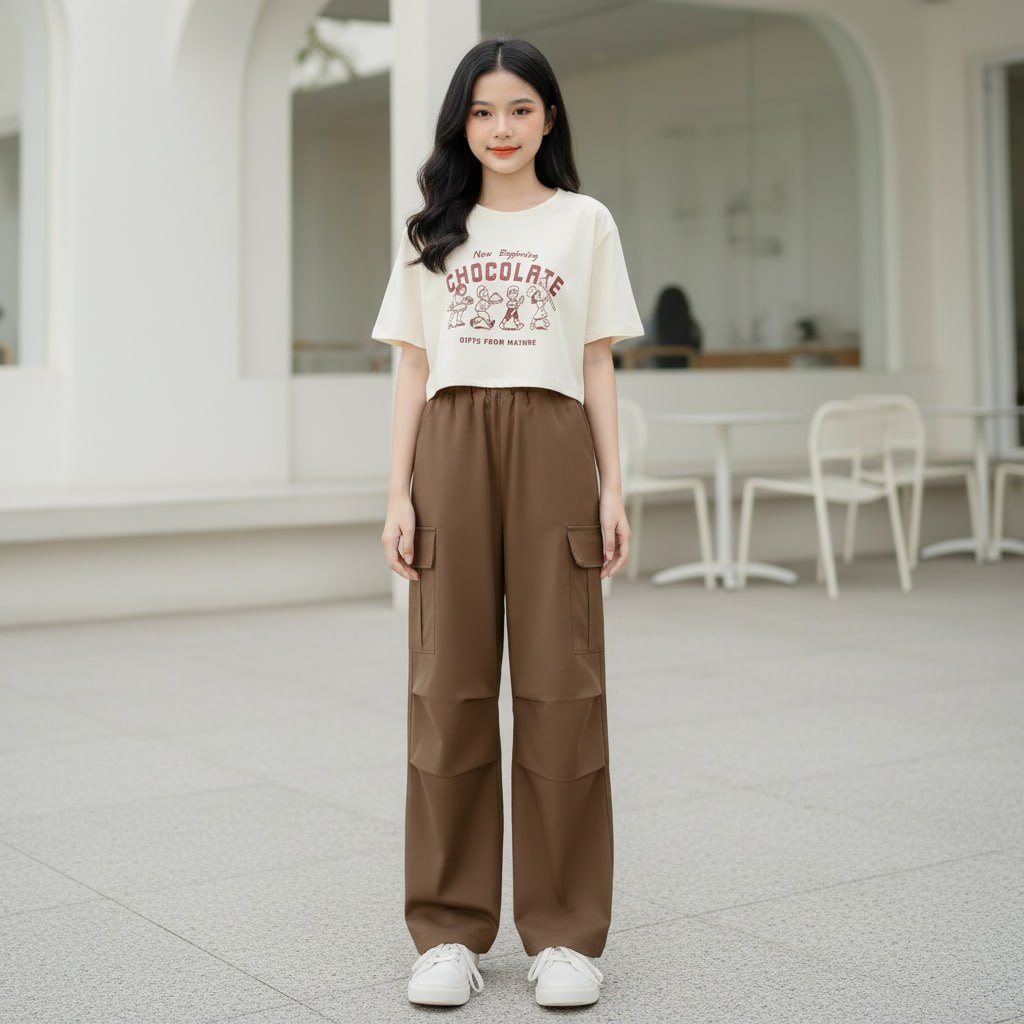 Quần kaki 2 da túi hộp cho bé gái size đại BEESHOP KM0015