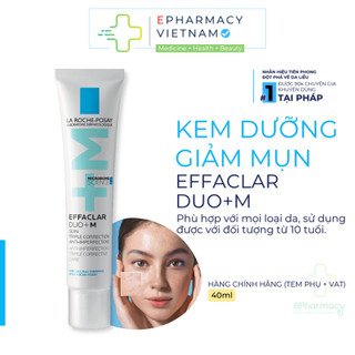 Kem dưỡng giảm mụn nhanh 8 giờ La Roche-Posay Effaclar Duo+ M 40ml (cosme)