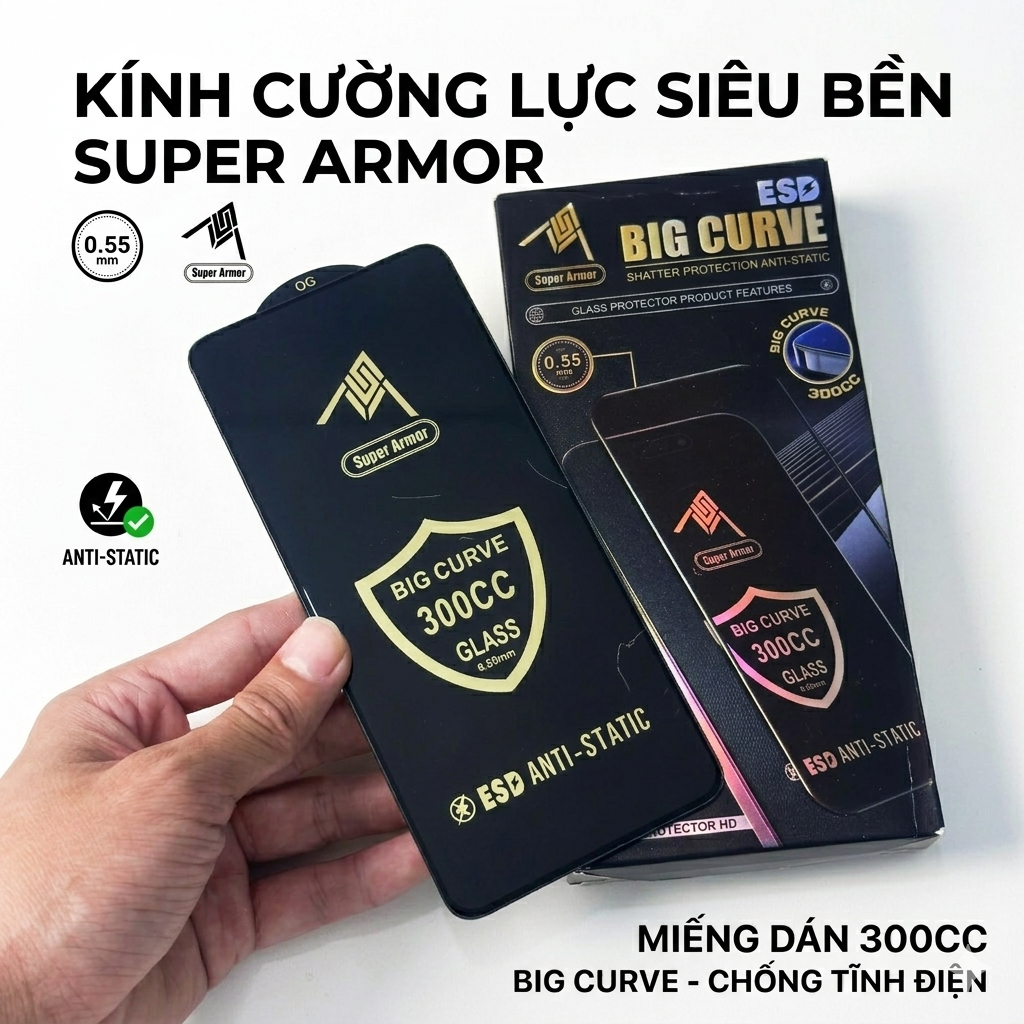 Kính Cường lực BigCurve TOPMIXX Cho Các Dòng Điện Thoại Redmi/Realme