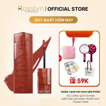 Son Bóng Maybelline New York Superstay Vinyl Ink Chính Hãng Lâu Trôi Nhẹ Môi Rosslyn Cosmetic