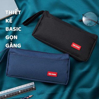 Túi Đựng Bút Canvas Nhiều Ngăn Tối Giản, Hộp Bút Vải Nhỏ Gọn Bền Chống Nước Dùng Học Tập Văn Phòng