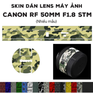 Skin dán Lens Canon RF 50mm f1.8 STM (Nhiều mẫu) | Decal Film 3M dán bảo vệ ống kính máy ảnh 50 mm