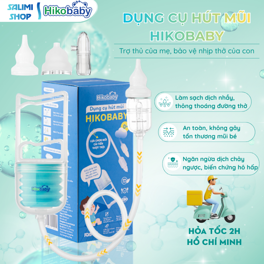 Dụng cụ hút mũi kéo tay HIKOBABY Mũi Hút Silicon Mềm, Dụng Cụ Làm Sạch Mũi, Hút Nguyên Tắc Áp Lực Âm