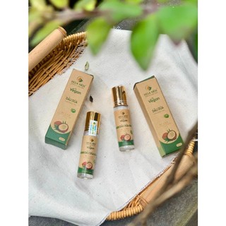 Dầu dừa nguyên chất ép lạnh -  Hoa Nén - Dưỡng môi, da, tóc - Dạng bi lăn 10ml