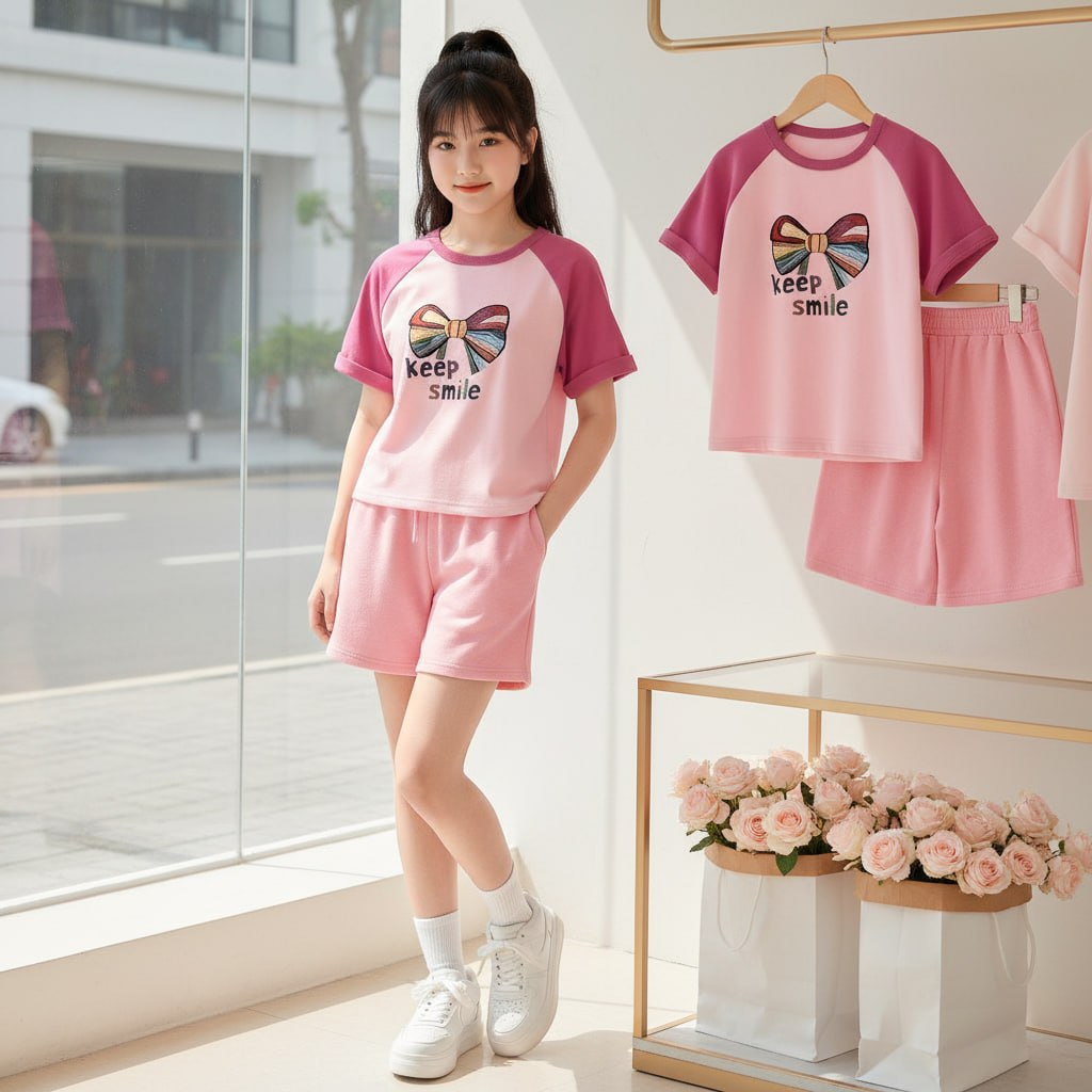 Áo tay nối không viền cho bé gái size đại BEESHOP H26043