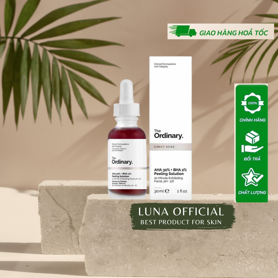 Tinh Chất Peel Da The Ordinary AHA 30% + BHA 2% Loại Bỏ Tế Bào Chết, Giảm Mụn, Dưỡng Trắng, Mờ Thâm 30ml