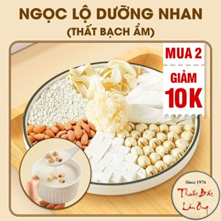 Set ngọc lộ dưỡng nhan, trà thất bạch ẩm, chè dưỡng nhan Quảng Đông gồm: bạch linh, hạt sen,...