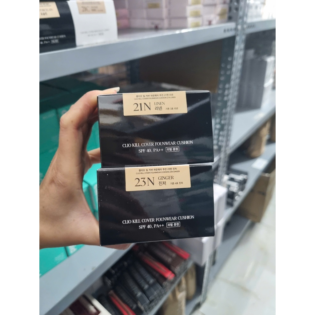 Phấn nước Cushion CLIO Kill Cover Skin Fixer/Mesh Glow/High Glow Cushion/Founwear/ Original 5g 14g 15g