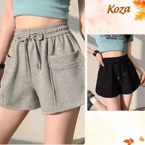 Quần Short Nữ Basic Dáng Suông Lưng Thun Co Giãn Mặc Nhà Siêu Thoải Mái AOT037