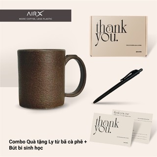 Combo Quà tặng Ly từ bã cà phê + Tặng Bút bi sinh học | Ly cà phê tái chế, quà tặng xanh