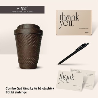 Combo Quà tặng Ly từ bã cà phê + Tặng Bút bi sinh học | Ly cà phê tái chế, quà tặng xanh