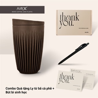 Combo Quà tặng Ly từ bã cà phê + Tặng Bút bi sinh học | Ly cà phê tái chế, quà tặng xanh