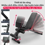 Ghế tập tạ cao cấp, gấp gọn tại nhà, 14 trong 1, chịu tải 300kg, gập bụng đa năng, dễ dàng lắp ráp, tặng kèm phụ kiện — ảnh 5