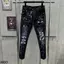 Combo quần jeans nam xanh đen khóa lệch có số