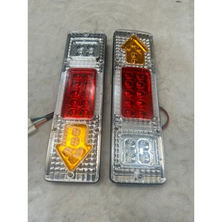 Đôi đèn hậu xe ba gác, đèn led hậu mũi tên 12v ( 23cm ).D