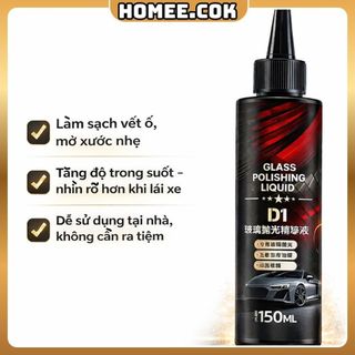 Homee.cok Dung Dịch Chống Bám Nước Kính Ô Tô – Phủ Nano Chống Mưa, Xóa Màng Dầu Kính Lái, Tăng Tầm Nhìn