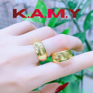 Nhẫn Mắt Mèo Mạ Vàng 24K Cao Cấp – Nhẫn Xoắn Gợn Sóng Cá Tính, Sang Trọng