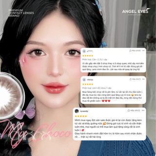 Lens nâu có độ cận MY CHOCO hiệu Angel Eyes có độ từ 0 - 8 độ, dòng kính áp tròng nâu tự nhiên phù hợp đeo hằng ngày