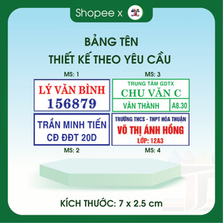 [Giao-1H]-Bảng tên cho bé, bảng tên, phù hiệu học sinh, cấp 1, cấp 2, cấp 3, THCS, THPT, mầm non, mẫu giáo, theo chuẩn