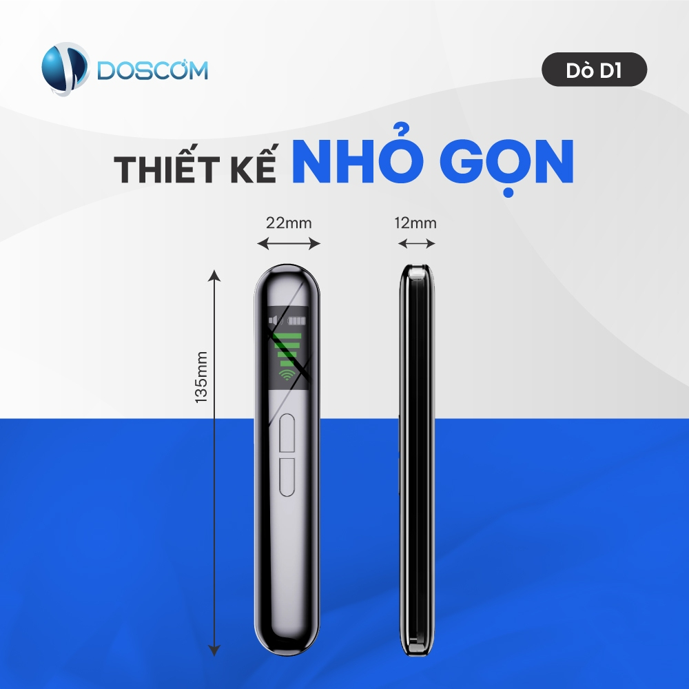 Máy Dò Camera Ẩn D1 Doscom – Quét GPS, Wifi, Ghi Âm | Phát Hiện Nghe Lén Siêu Nhanh 1500 Lần/s