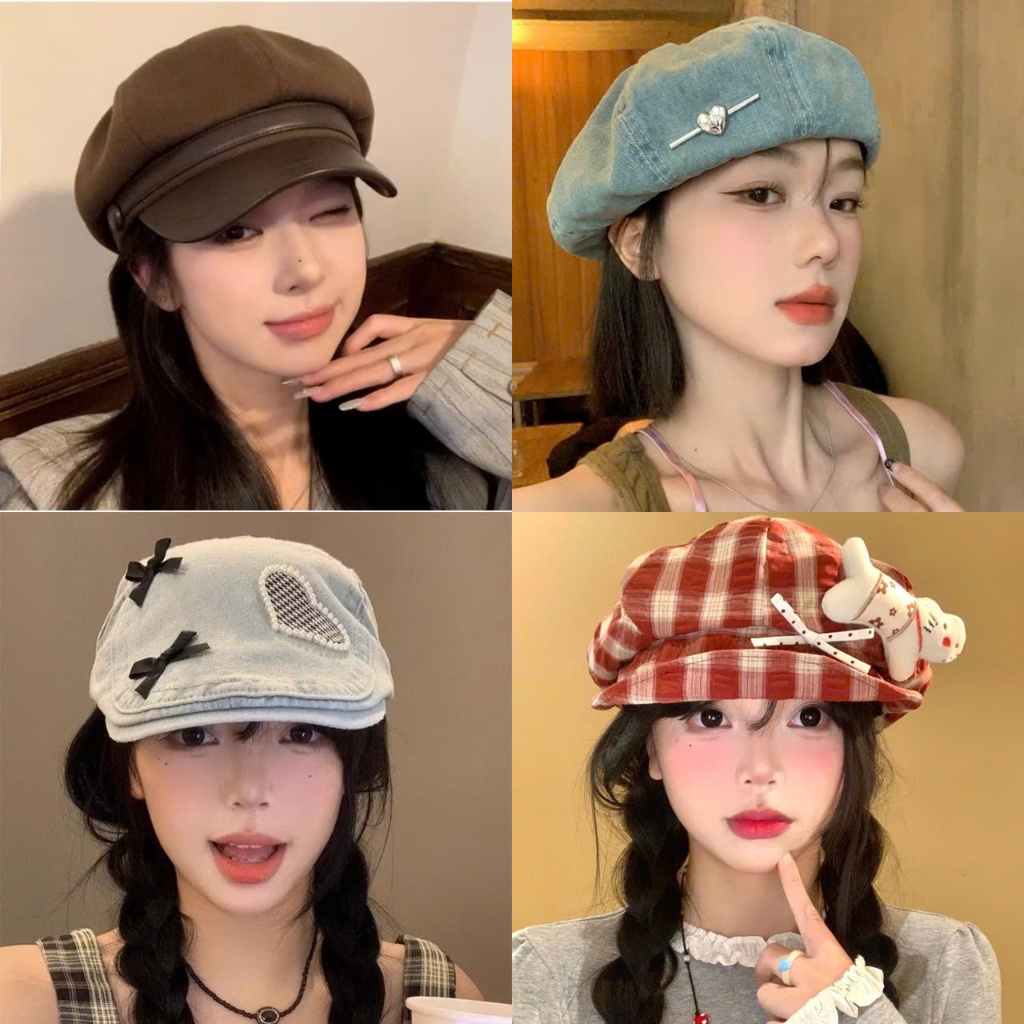 Mũ nồi mũ Beret Phong Cách retro Nhật Bản Thanh Lịch