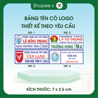 Bảng Tên logo,phù hiệu học sinh, công nhân, nhân viên, bảng tên cho bé, chuẩn vải keo, bền màu, TK khác vui lòng liên hệ