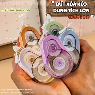 Bút Xóa Kéo Pastel Dễ Thương, Băng Xóa Nhỏ Gọn Kéo Mượt Tiện Lợi Dùng Cho Học Sinh Văn Phòng