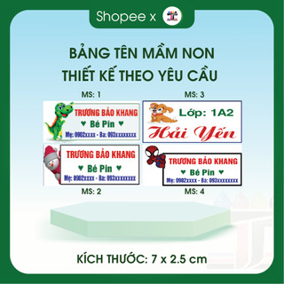 In Bảng tên, phù hiệu học sinh Mầm Non, cấp 1, cấp 2,cấp 3. Bảng tên ủi nhiệt thiết kế theo yêu cầu.