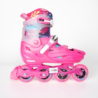 Giày patin trẻ em Flying Eagle K9 bánh cao su đặc, form nhựa, càng hợp kim nhôm chịu lực dưới 80kg 3 màu xanh/hồng/đỏ