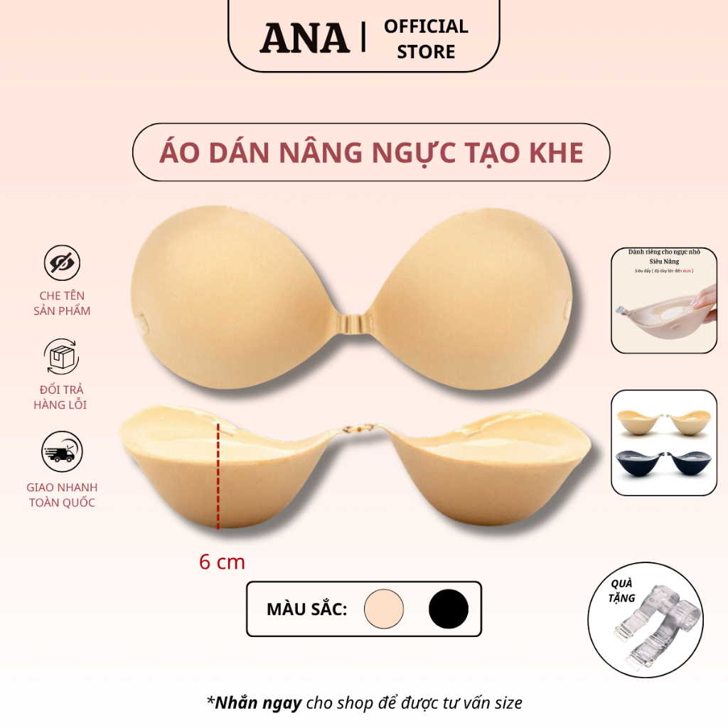 Áo dán nâng ngực, áo ngực dán dày 6cm tạo khe quyến rủ Yuki Store P41