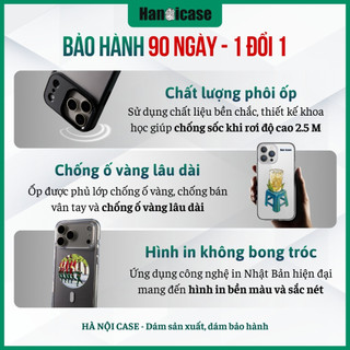 Ốp lưng điện thoại Han icase cho iPhone 12 13 14 15 16 17 Chống sốc, ố vàng hình in Ngựa Nội Đỏ