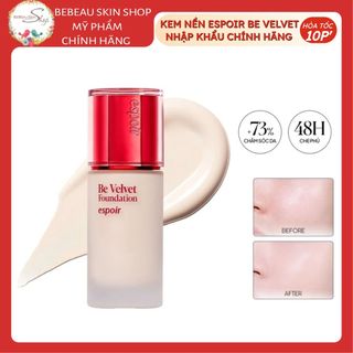 Kem Nền Espoir Be Velvet Foundation Che Phủ Tốt, Bền Màu SPF22 PA++ 30g - Nhập Khẩu Chính Hãng