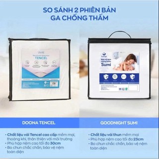 Ga Chống Thấm Vua Nệm Goodnight Sumi Cho Mẹ Và Bé - Ga Giường Thun Lạnh Chống Nước Tuyệt Đối