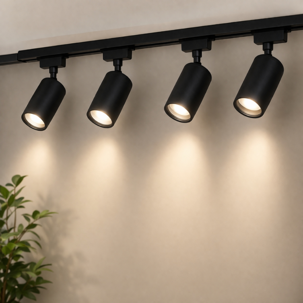 Combo 3 Đèn Led Rọi Ray Ống Bơ + 1 Thanh Ray 1m, Đèn Rọi Ống Bơ Trang Trí Shop, Cửa Hàng