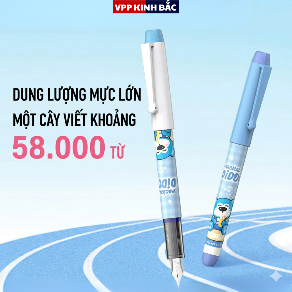 ( HOT 2026 - BÚT MÁY XÓA F38) Tự Động Cấp Mực Dành Cho HS Tiểu Học Từ Lớp 1-5, Viết Êm Trơn, Không Lem Bẩn